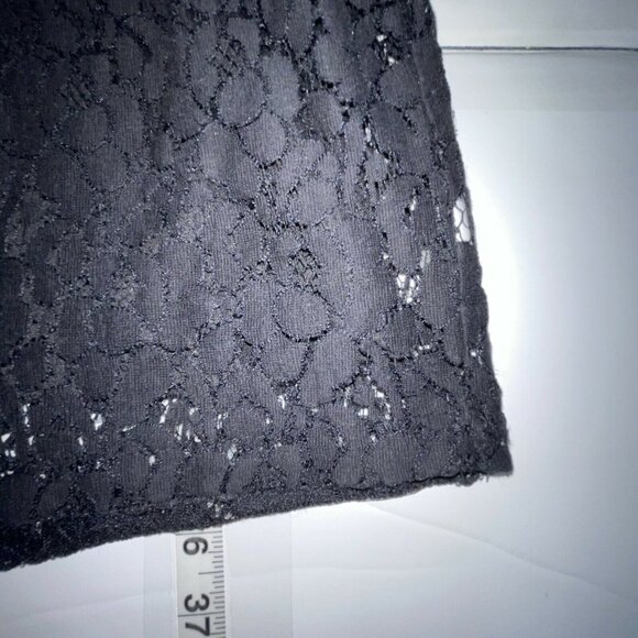 Staci Woo Souvenir Edition Black Lace Midi Woman’s Large Dress 3/4 Sleeves - Picture 4 of 9